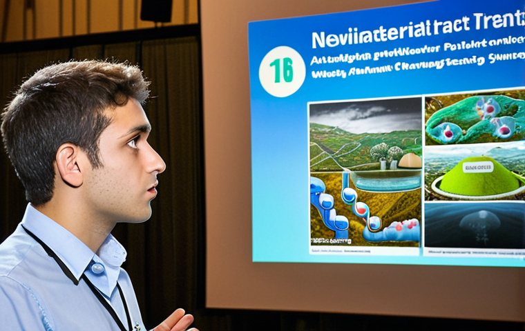 **Environmental Engineer at a Conference:** A young, motivated environmental engineer listening intently to a presentation on innovative wastewater treatment technologies at a conference in Istanbul. The atmosphere is professional and engaging, with networking opportunities visible in the background.